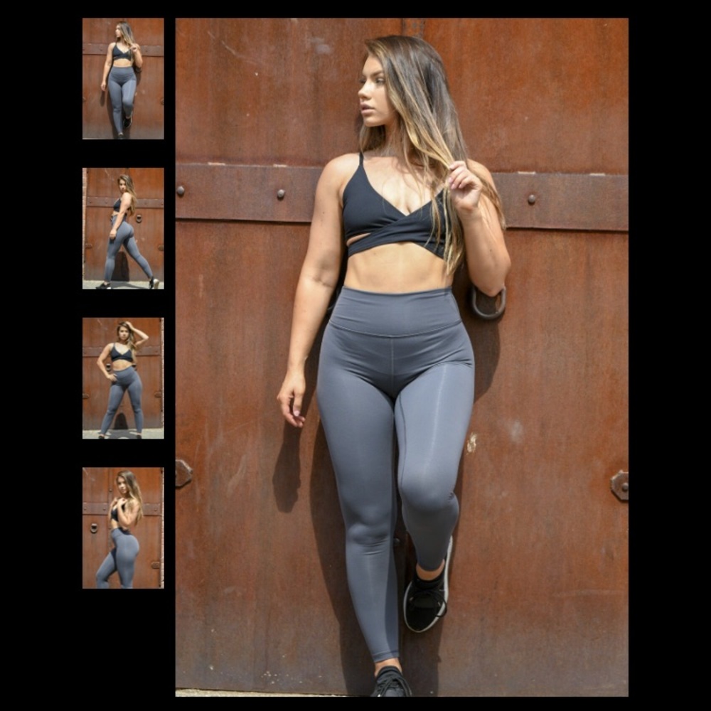 Til You Collapse Premium Steel Grey Leggings XS